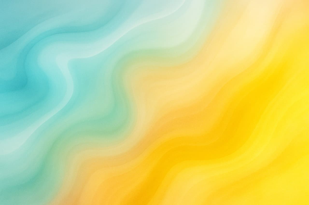 Soft gradient background transitioning from turquoise to yellow